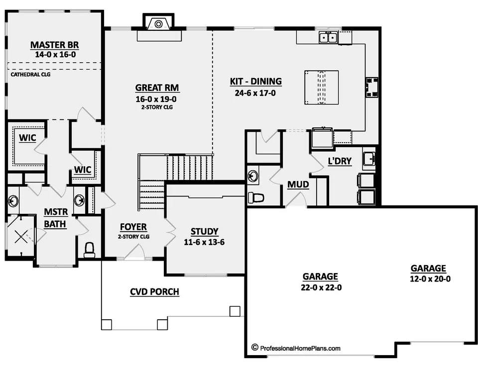 The Nestin main level floor plan